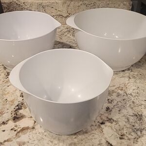 Set of White Mixing Bowls